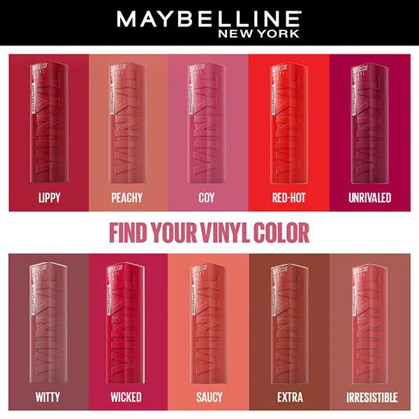 MAYBELLINE LIPSTICK LIQUID SUPER STAY VINYL INK 20 COY