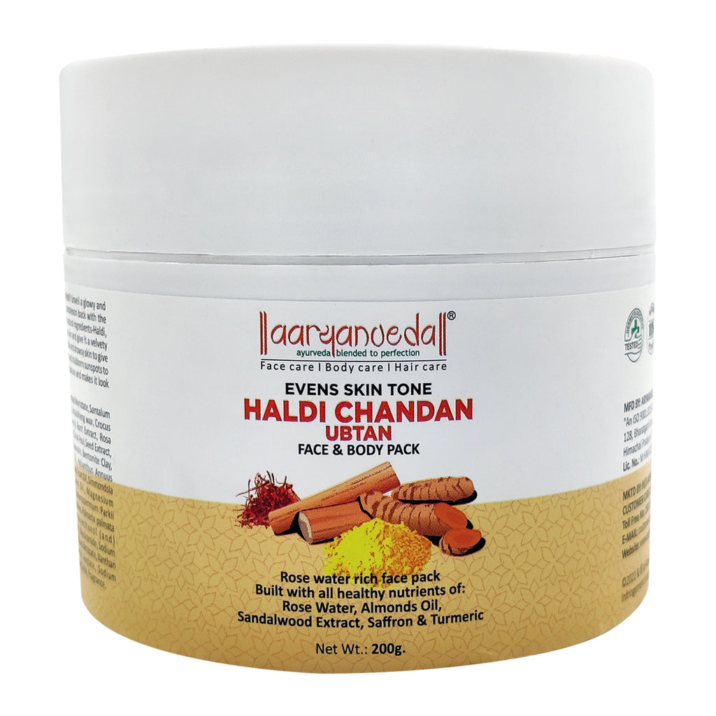 ARYANVEDA HALDI CHANDAN UBTAN FACE PACK 100GM