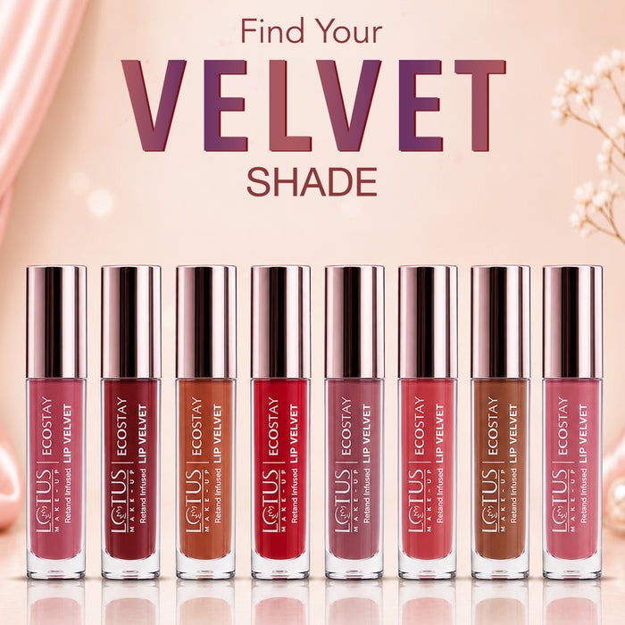 LOTUS MAKEUP ECOSTAY LIP VELVET MATTE LIP COLOR WITH RETINOL ELM07 ROSE PETAL