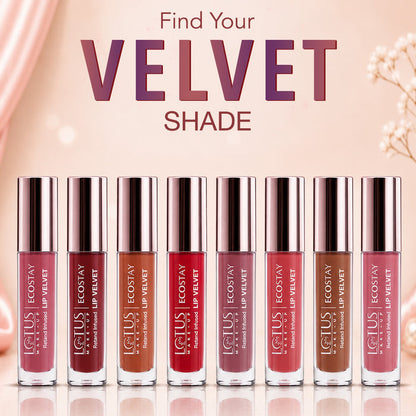 LOTUS MAKEUP ECOSTAY LIP VELVET MATTE LIP COLOR WITH RETINOL ELM07 ROSE PETAL
