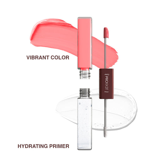 LOTUS MAKEUP PROEDIT LIP PRIMER+MATTE LIP COLOR PL06 STRAWBERRY FUSION