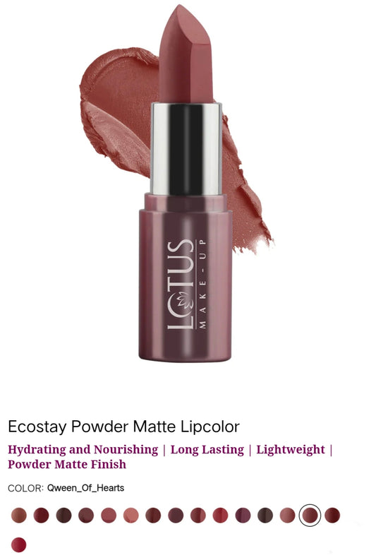 LOTUS MAKEUP ECOSTAY POWDER MATTE LIP COLOR PM14 QWEEN
