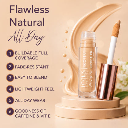 LOTUS MAKEUP ECOSTAY ALL DAY FIX CONCEALER ECL 05 TOFFEE GLOW