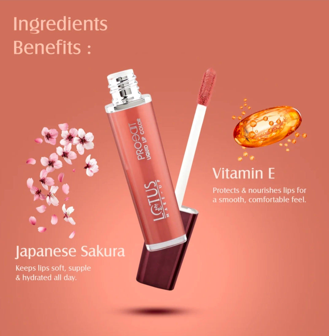 LOTUS MAKEUP PRO EDIT LIQUID LIPSTICK PC 04 CAFE CRAME 8G