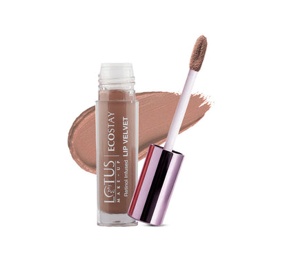 LOTUS MAKEUP ECOSTAY LIP VELVET MATTE LIP COLOR WITH RETINOL ELM11 SPICED HONEY