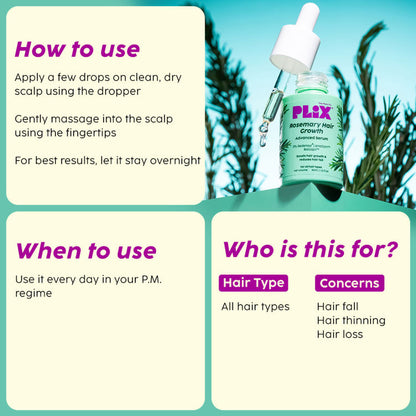 PLIX ROSEMARY HAIR GROWTH ADVANCED SERUM 30ML