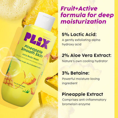 PLIX PINEAPPLE SMOOTH SIN JUICY BODY WASH 236ML