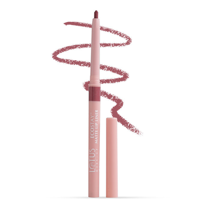 LOTUS MAKEUP ECOSTAY MATTE LIP LINER BERRY DEEP Transfer-proof & smudge-proof matte lip liner with jojoba oil