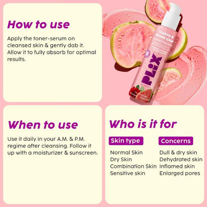 PLIX GUAVA & ROSES GLOW TONER SERUM 150ML