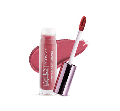 LOTUS MAKEUP ECOSTAY LIP VELVET MATTE LIP COLOR WITH RETINOL ELM02 VELVET SUNSET