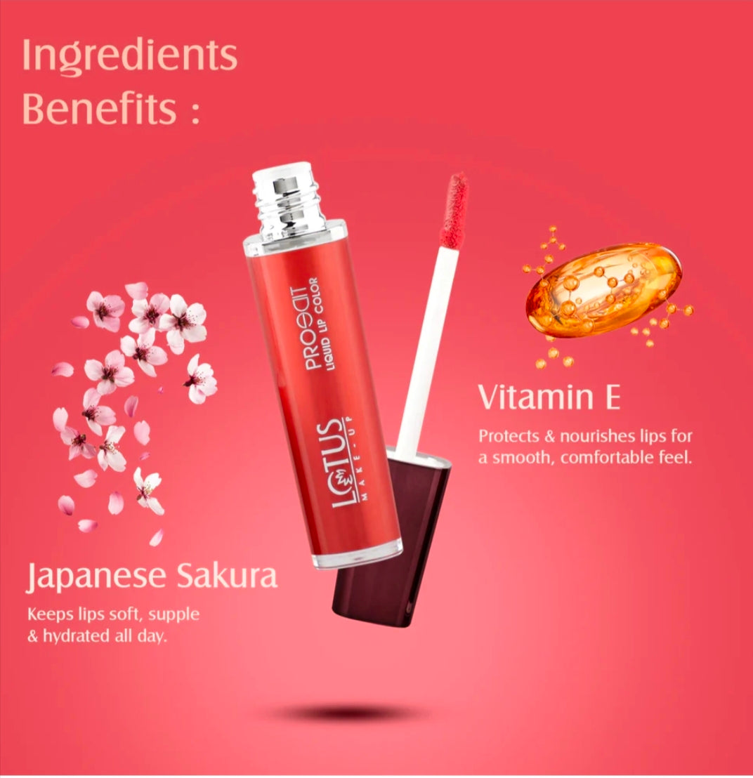 LOTUS MAKEUP PRO EDIT LIQUID LIPSTICK PC 15 VELVET MERLOT 8G
