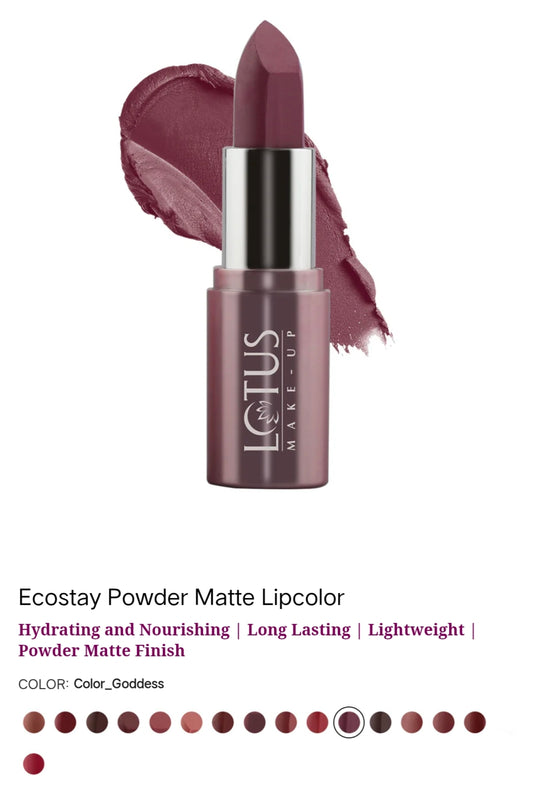 LOTUS MAKEUP ECOSTAY POWDER MATTE LIP COLOR PM11 COLOR GODDESS