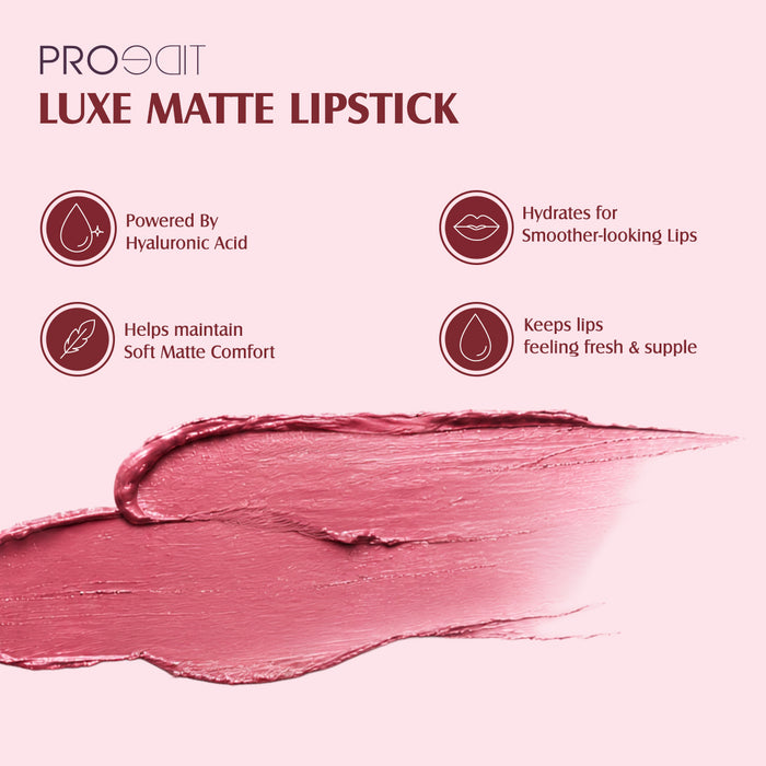 LOTUS MAKEUP PROEDIT LUXE MATTE LIPSTICK PLM12 ROSE 3.5G