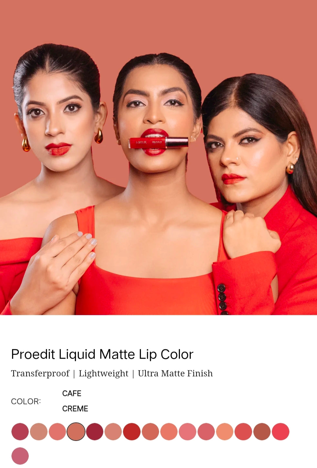 LOTUS MAKEUP PRO EDIT LIQUID LIPSTICK PC 04 CAFE CRAME 8G