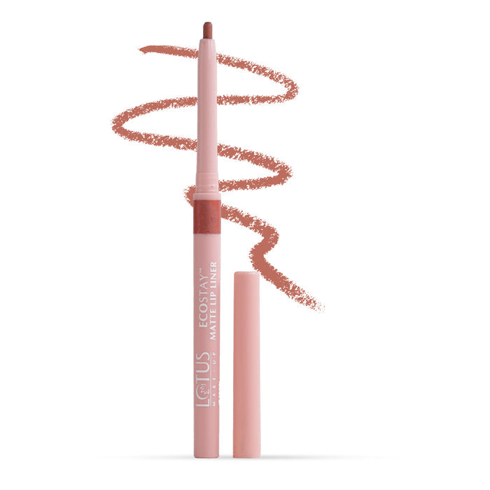 LOTUS MAKEUP ECOSTAY MATTE LIP LINER BARE NUDE Transfer-proof & smudge-proof matte lip liner with jojoba oil