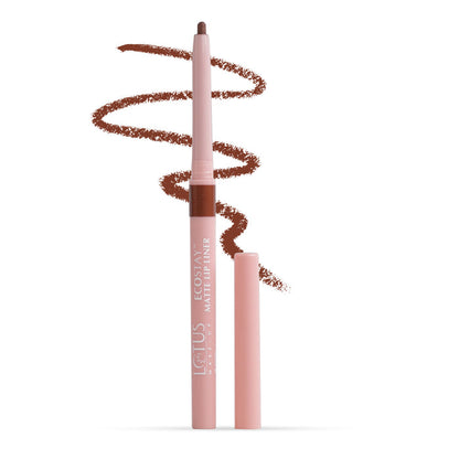 LOTUS MAKEUP ECOSTAY MATTE LIP LINER DEEP EARTH ESPRESSO Transfer-proof & smudge-proof matte lip liner with jojoba oil