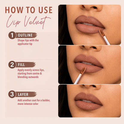 LOTUS MAKEUP ECOSTAY LIP VELVET MATTE LIP COLOR WITH RETINOL ELM02 VELVET SUNSET