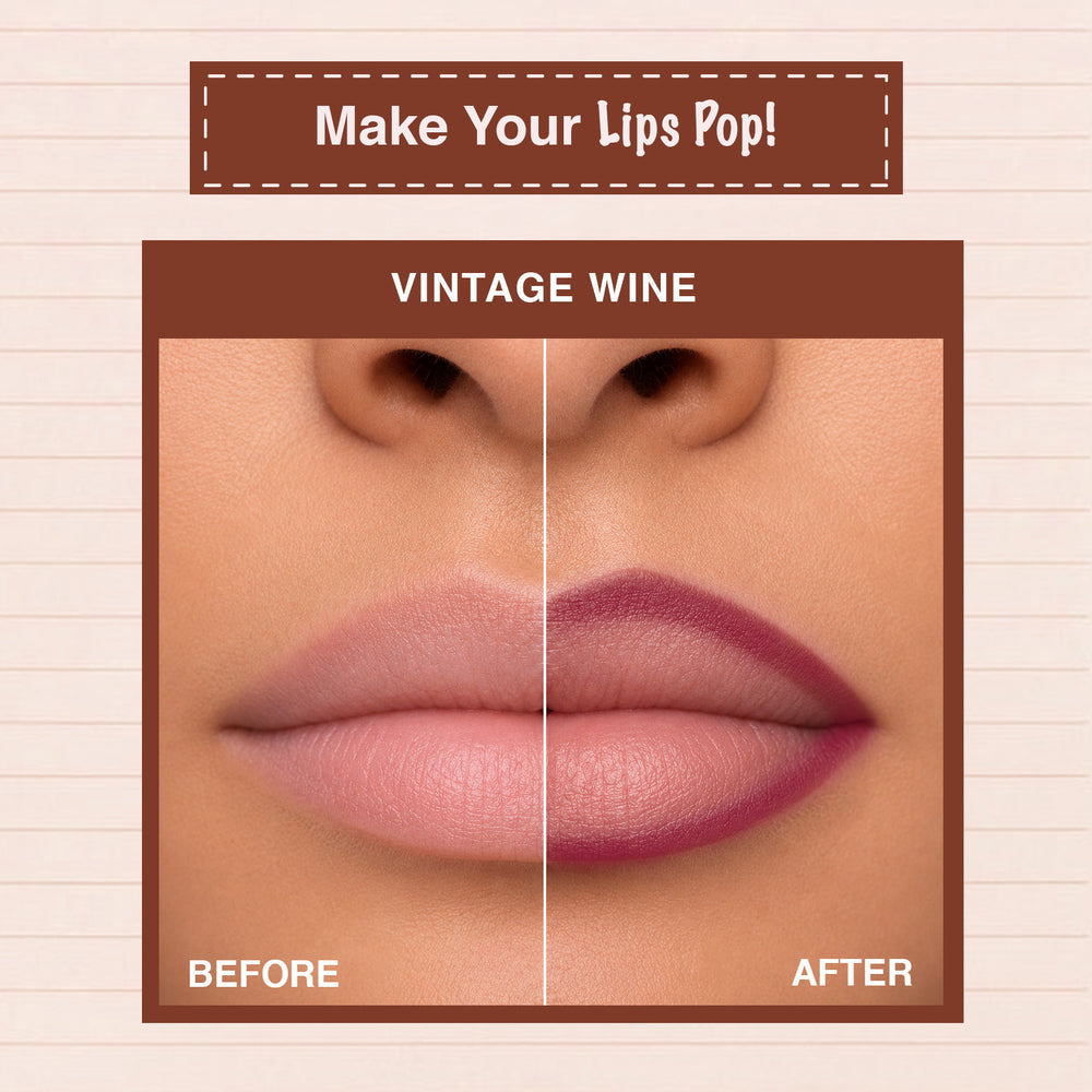 LOTUS MAKEUP ECOSTAY MATTE LIP LINER VINTAGE WINE