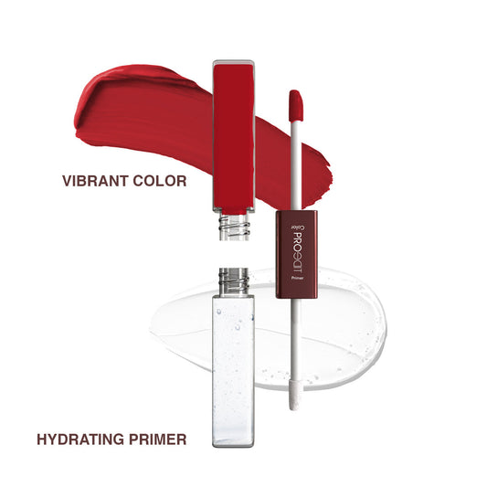 LOTUS MAKEUP PROEDIT LIP PRIMER+MATTE LIP COLOR PL12 BERRY PARFAIT