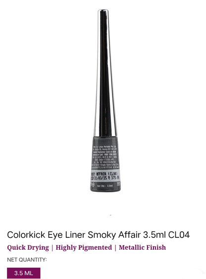 LOTUS MAKEUP COLORKICK INSTA SHINE EYELINER CL04 SMOKY AFFAIR