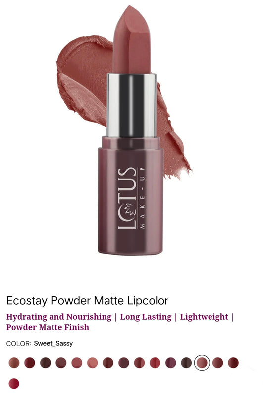 LOTUS MAKEUP ECOSTAY POWDER MATTE LIP COLOR PM13 SWEET & SASSY