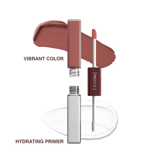 LOTUS MAKEUP PROEDIT LIP PRIMER+MATTE LIP COLOR PL17 MOLTEN MOCHA