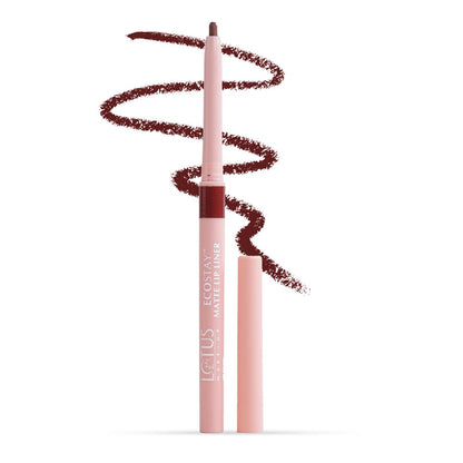 LOTUS MAKEUP ECOSTAY MATTE LIP LINER CHERRY BROWN Transfer-proof & smudge-proof matte lip liner with jojoba oil