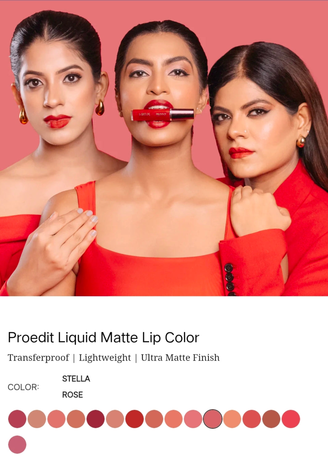 LOTUS MAKEUP PRO EDIT LIQUID LIPSTICK PLC 11 STELLA ROSE 8G