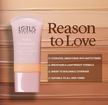 LOTUS MAKEUP PURE RADIANCE FOUNDATION 01 SOFT VANILLA
