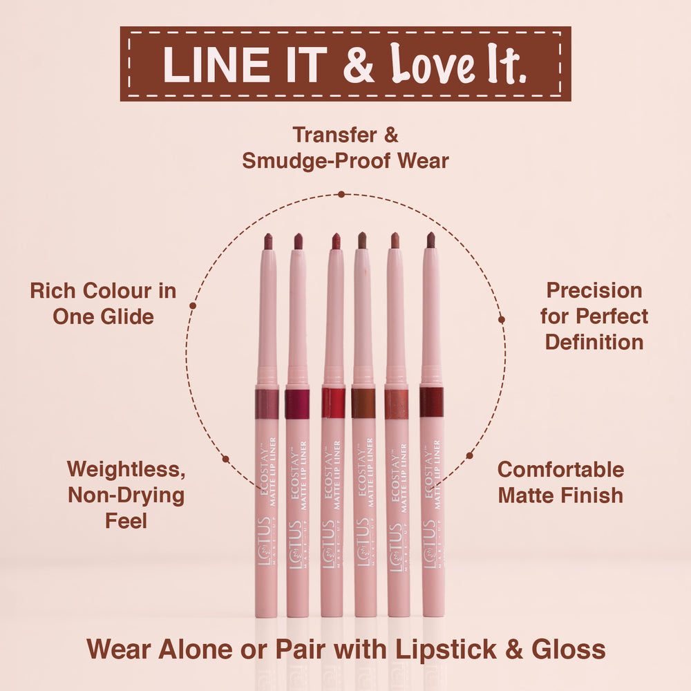 LOTUS MAKEUP ECOSTAY MATTE LIP LINER VINTAGE WINE