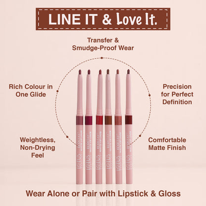 LOTUS MAKEUP ECOSTAY MATTE LIP LINER VINTAGE WINE