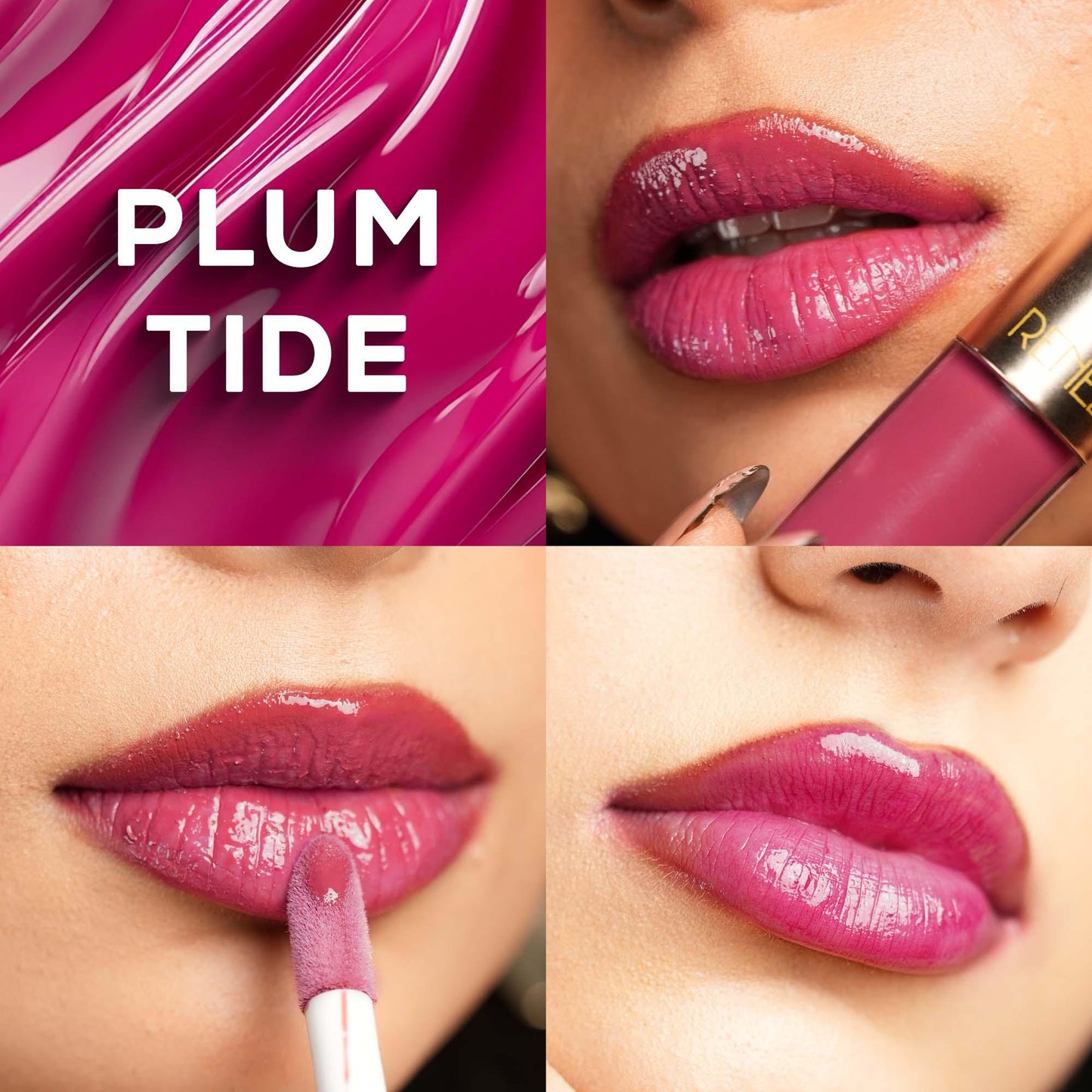 रेनी हाइड्रेटिंग ग्लॉसी लिक्विड लिपस्टिक 04 प्लम टाइड