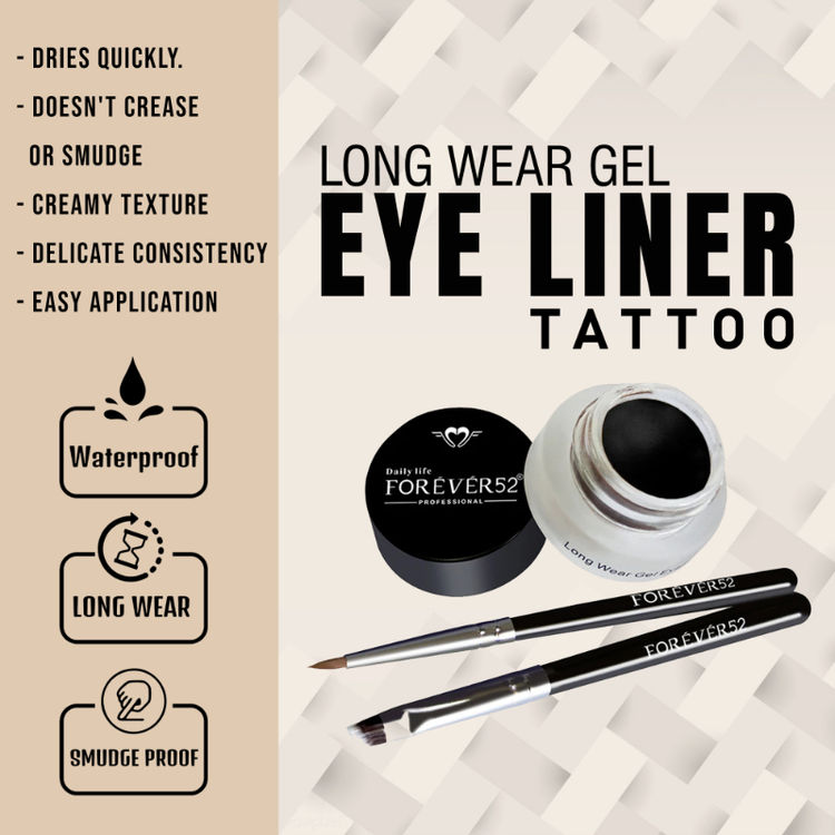 FOREVER 52 LONG WEAR GEL EYELINER & TATOO GT001 JET BLACK 5G