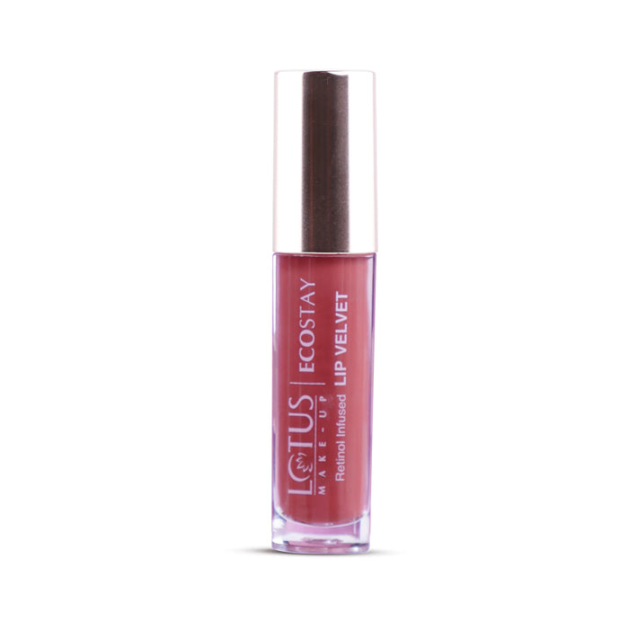 LOTUS MAKEUP ECOSTAY LIP VELVET MATTE LIP COLOR WITH RETINOL ELM02 VELVET SUNSET