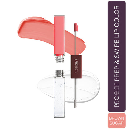 LOTUS MAKEUP PROEDIT LIP PRIMER+MATTE LIP COLOR PL03 BROWN SUGAR