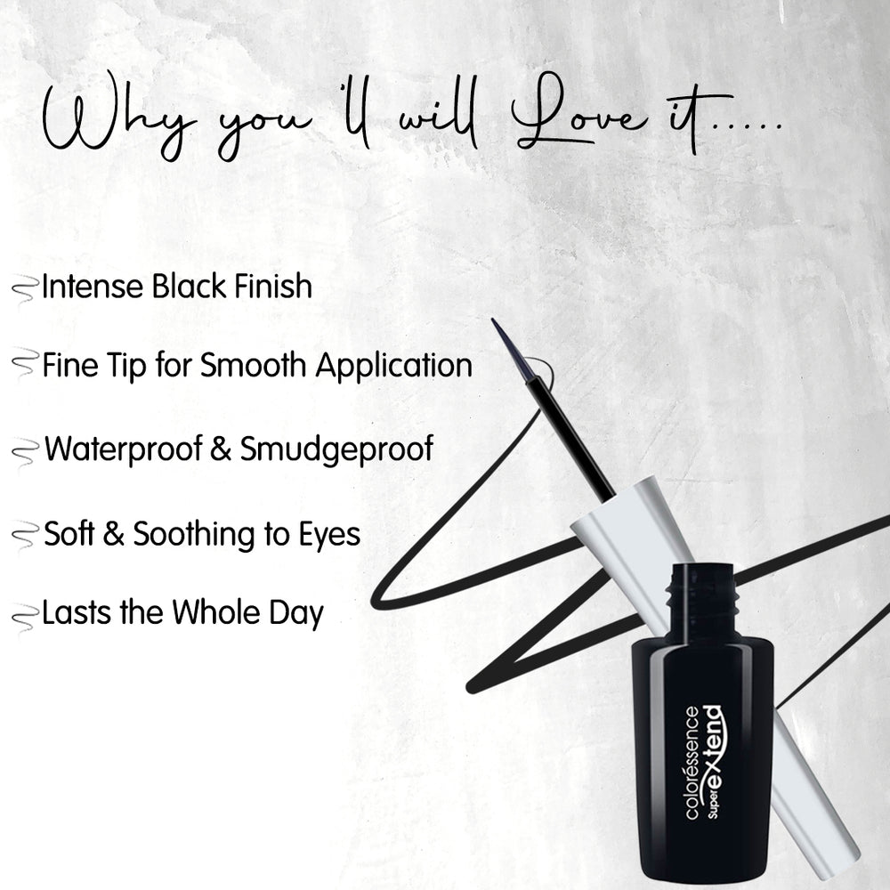 COLORESSENCE SUPREME EYELINER SMUDGE PROOF INTENSE BLACK 5ML