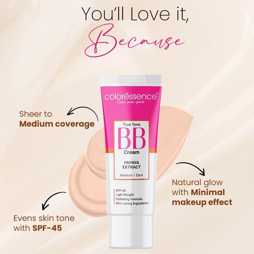 कलरसेंस बीबी क्रीम पपीता 40 ग्राम