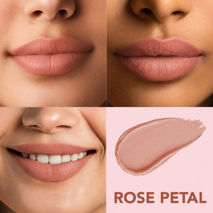 LOTUS MAKEUP ECOSTAY LIP VELVET MATTE LIP COLOR WITH RETINOL ELM07 ROSE PETAL