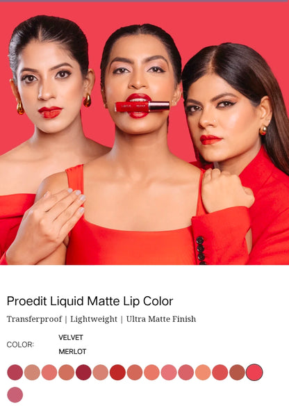 LOTUS MAKEUP PRO EDIT LIQUID LIPSTICK PC 15 VELVET MERLOT 8G