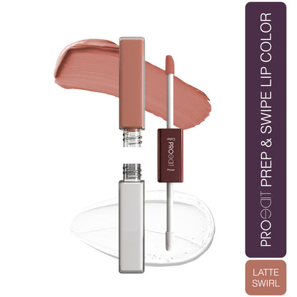 LOTUS MAKEUP PROEDIT LIP PRIMER+MATTE LIP COLOR PL18 LATTE SWIRL