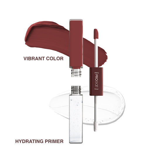 LOTUS MAKEUP PROEDIT LIP PRIMER+MATTE LIP COLOR PL13 RED VELVET