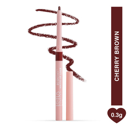 LOTUS MAKEUP ECOSTAY MATTE LIP LINER CHERRY BROWN Transfer-proof & smudge-proof matte lip liner with jojoba oil