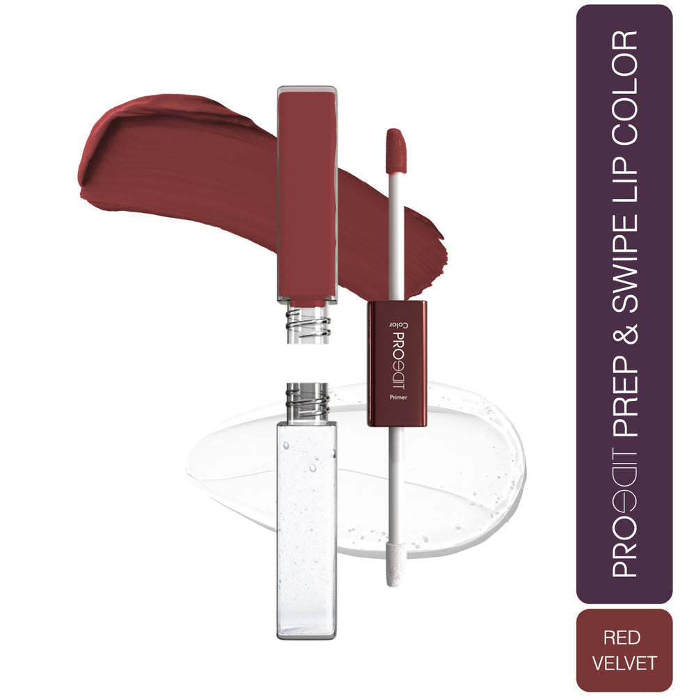 LOTUS MAKEUP PROEDIT LIP PRIMER+MATTE LIP COLOR PL13 RED VELVET