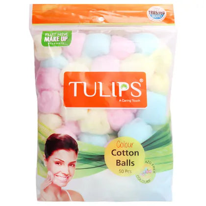 TULIPS COTTON BALLS COLOR 50 PC