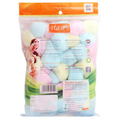 TULIPS COTTON BALLS COLOR 50 PC