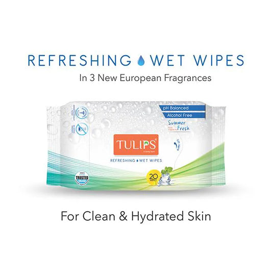 TULIPS WET WIPES SUMMER 20 PC