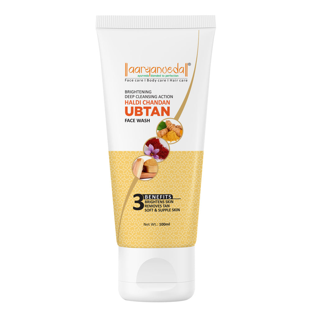 ARYANVEDA HALDI CHANDAN UBTAN FACE WASH 100ML