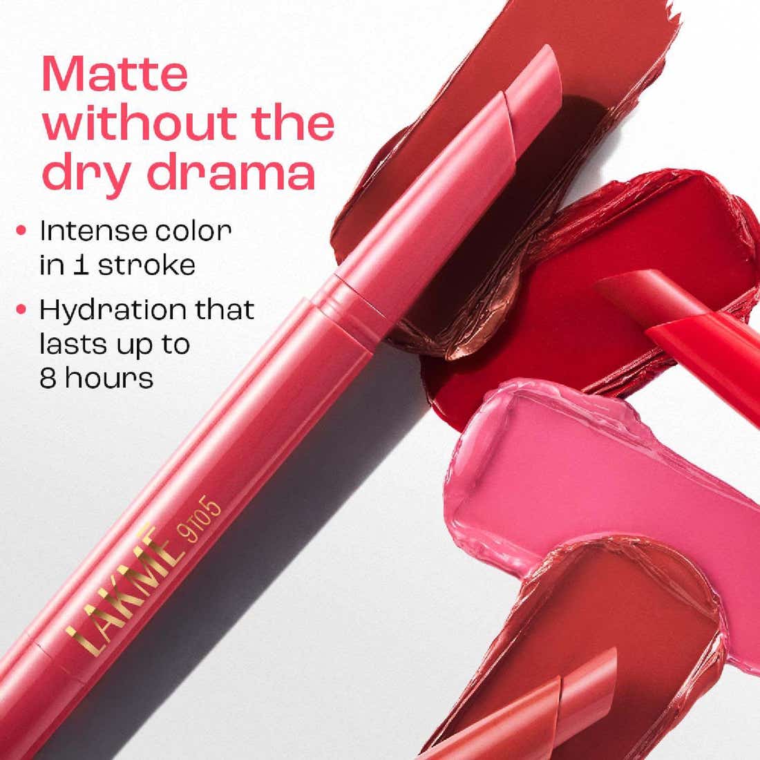 LAKME 9TO5 FOREVER MATTE LIP CRAYON POISE PINK 1.1G