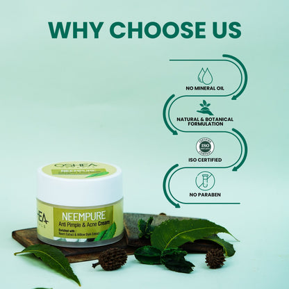 OSHEA NEEMPURE ANTI PIMPLE & ACNE CREAM 50G