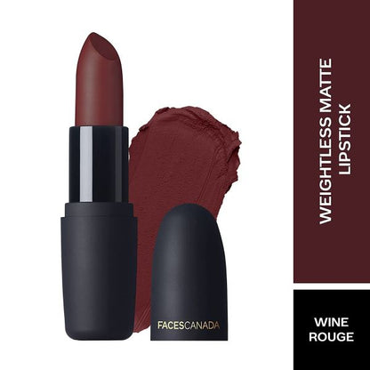 FACES WEIGHTLESS MATTE FINISH LIPSTICK 30 WINE ROUGE 4 G  CC5833